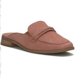 NEW Lucky Brand Suede braid mules